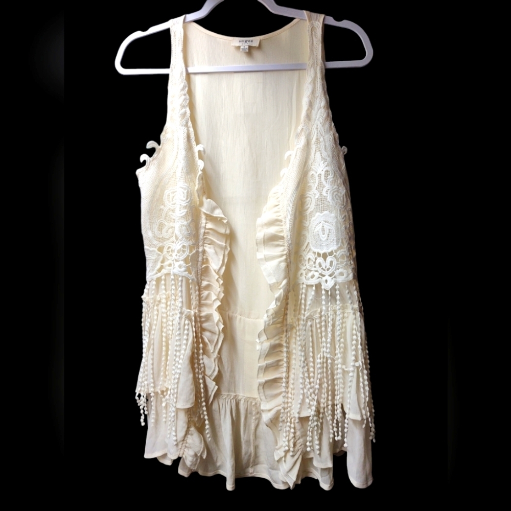 NWOT Umgee Boho Ivory Vest